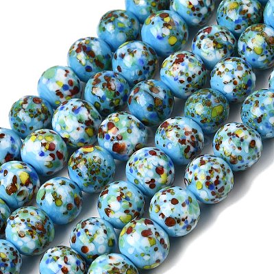 Handmade Lampwork Beads Strands LAMP-H071-01C-08-1
