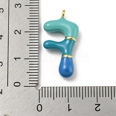 Brass Enamel Pendants KK-E093-03G-F-1