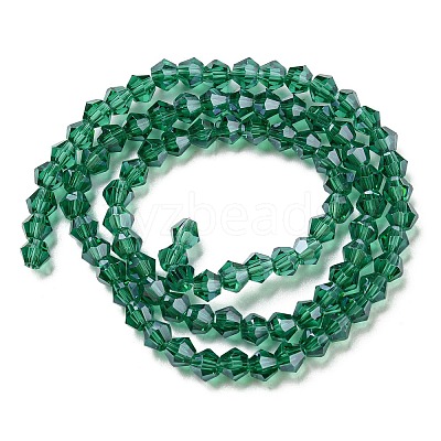 Transparent Electroplate Glass Beads Strands GLAA-F029-3mm-C10-1