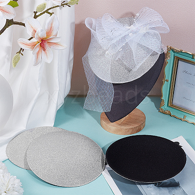 EVA Cloth Round Fascinator Hat Base for Millinery Magic FIND-WH0152-947C-1