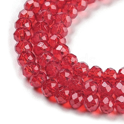 Baking Paint Transparent Glass Beads Strands DGLA-A034-J2mm-B-1