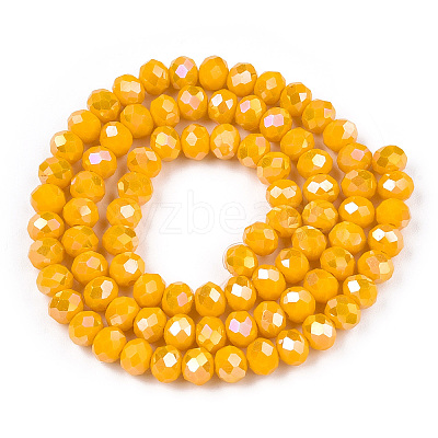Electroplate Glass Beads Strands EGLA-A044-P8mm-B29-1
