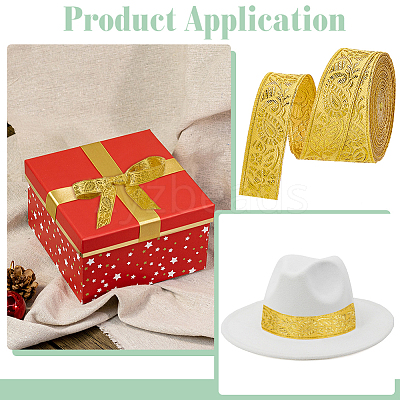 Ethnic Style Polyester Ribbons OCOR-WH0082-545N-1