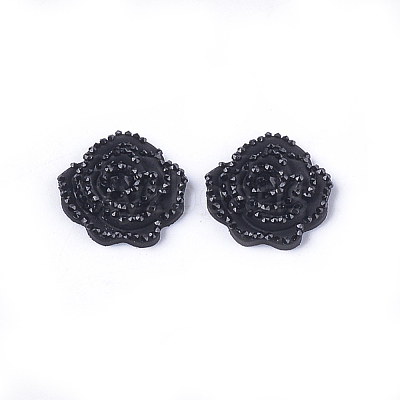 Resin Rhinestone Cabochons CRES-T012-02J-1