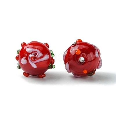 Handmade Bumpy Lampwork Beads FOIL-B001-08G-1