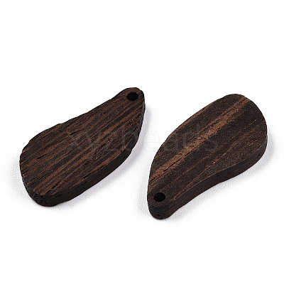 Natural Wenge Wood Pendants WOOD-T023-87-1