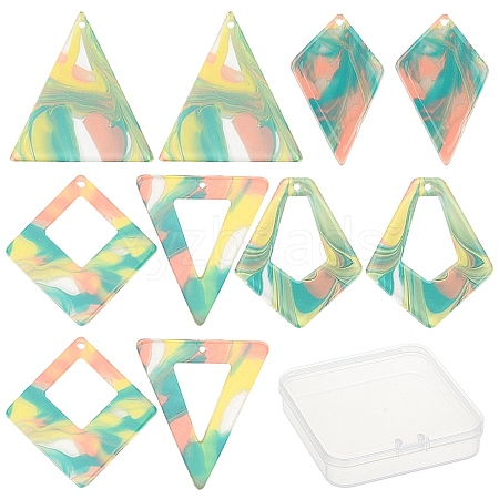 SUNNYCLUE 20Pcs 5 Style Acrylic Pendants MACR-SC0001-07-1