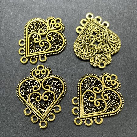 10Pcs Tibetan Style Zinc Alloy Hollow Chandelier Component Links FIND-WH0366-360E-1