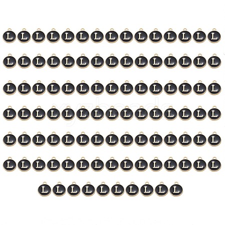 Golden Plated Enamel Alloy Charms ENAM-SZ0001-26B-L-1