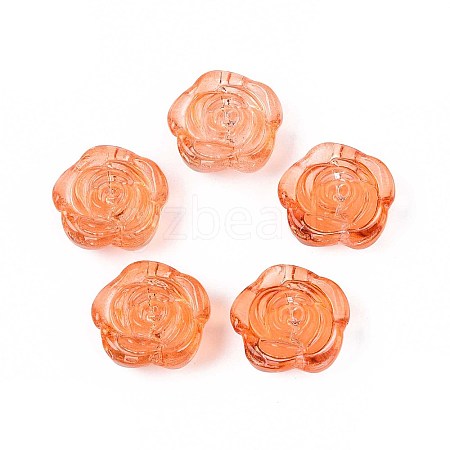 Baking Paint Transparent Glass Beads DGLA-N018-01H-1