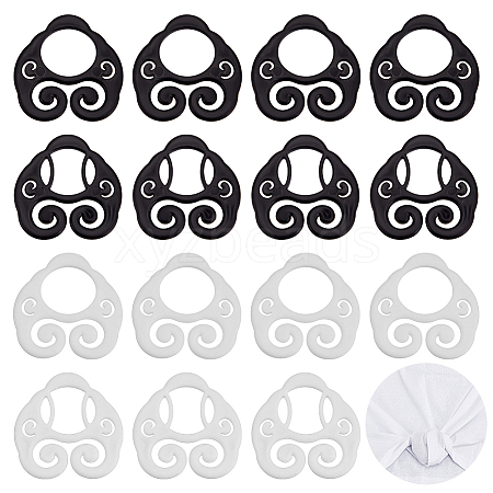 16Pcs 4 Styles Plastic Buckles FIND-WR0012-74-1