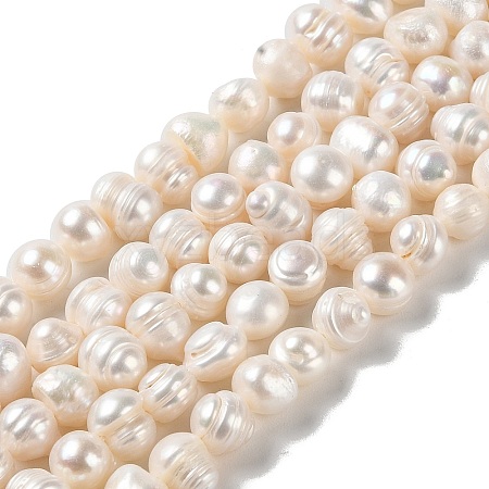 Natural Cultured Freshwater Pearl Beads Strands PEAR-E018-08-1