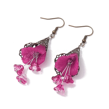 Acrylic Dangle Earrings EJEW-TA00463-1