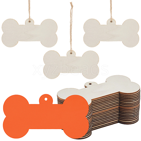 Unfinished Blank Wooden Big Pendants Kit WOOD-WH20014-003A-1