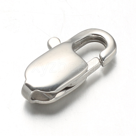 Tarnish Resistant 304 Stainless Steel Lobster Claw Clasps STAS-F094-05E-P-1