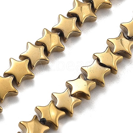 Electroplated Synthetic Non-magnetic Hematite Beads Strands G-B132-D01-01A-1