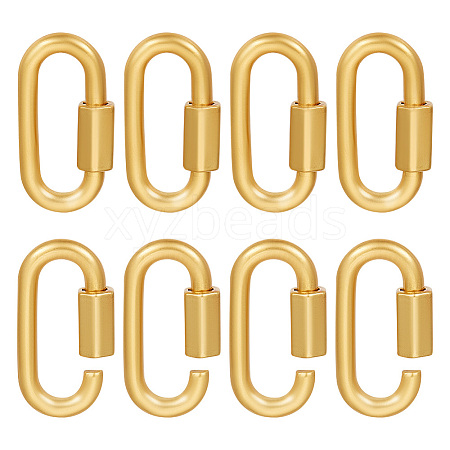 Unicraftale 8Pcs Alloy Screw Carabiner Lock Charms FIND-UN0003-31G-1