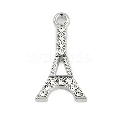 Rack Plating Alloy Micro Pave Rhinestone Pendants FIND-K020-08P-1