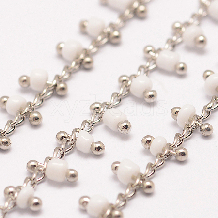 Handmade Seed Beaded Chains X-AJEW-P061-B14-1