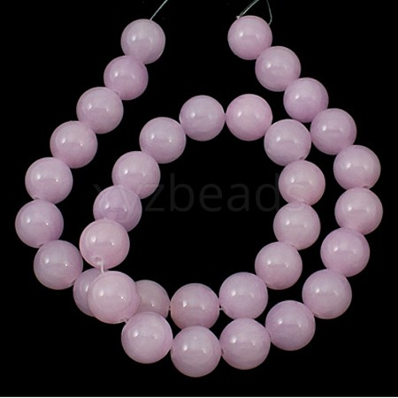 Natural Yellow Jade Beads Strands JBR6mm-9-1