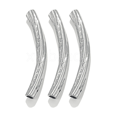 304 Stainless Steel Curved Tube Beads STAS-M071-03D-P-1