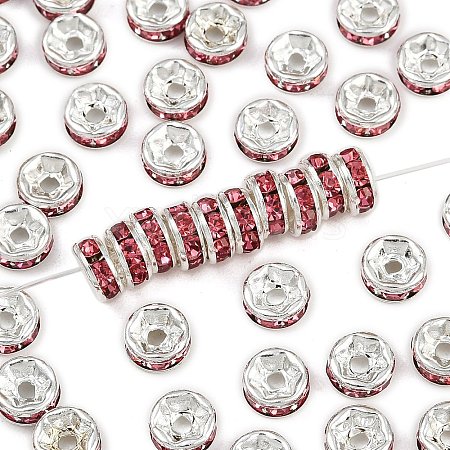Brass Grade A Rhinestone Spacer Beads RB-A014-Z6mm-23S-1