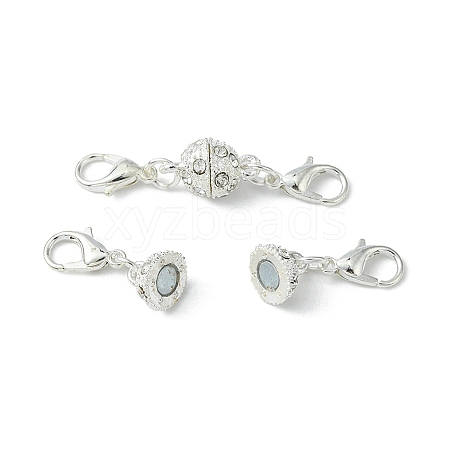 1Pc Alloy Crystal Rhinestone Magnetic Clasps ALRI-YW0001-11S-1