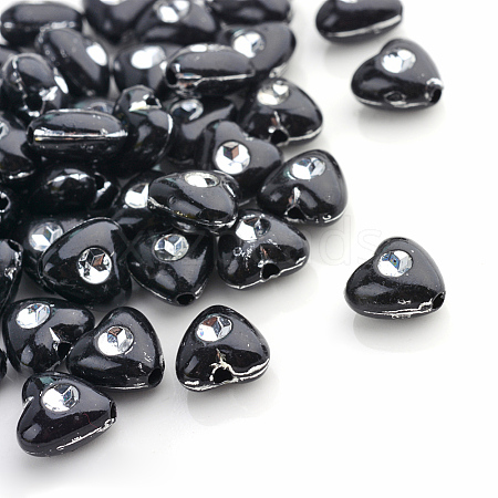 Plating Transparent Acrylic Beads LS-PACR-Q104-13-1