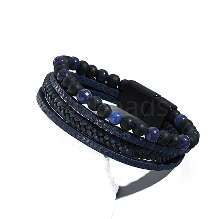 Imitation Leather Multi-strand Bracelets PW-WGF301E-01-1