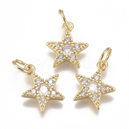 BENECREAT 10 Ciondoli Micro Pave Zirconi Cubici – Placcati Oro 18K, Rotondi Piatti 10.5x8mm Per Creazione Gioielli Fai Da Te