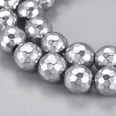 PVD Vacuum Plating Magnetic Synthetic Hematite Beads Strands G-I276-03A-10mm-1