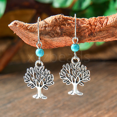 Bohemian Style Alloy Acrylic Dangle Earrings WGAEF55-05-1