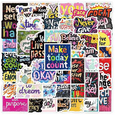 50Pcs Paper Self-Adhesive Picture Stickers AJEW-S036-07-1