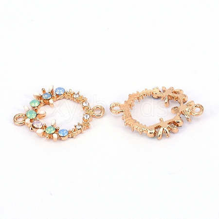 Brass Enamel Links LS-KK-WH0036-04-1