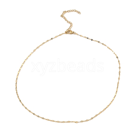 10Pcs Vacuum Plating  304 Stainless Steel Dapped Chain Necklaces Set NJEW-K254-02G-1