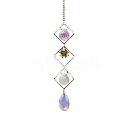 Crystal Glass Sun Catcher Pendant PW-WG9BDCB-02-1