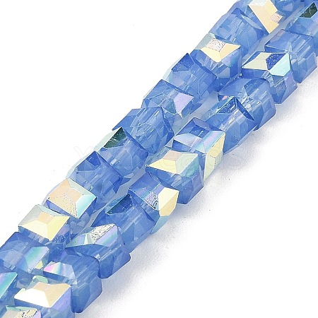 Baking Painted Glass Beads Strands DGLA-D001-05C-1