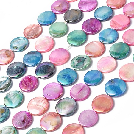 Natural Freshwater Shell Beads Strands X-SHEL-C003-02-1