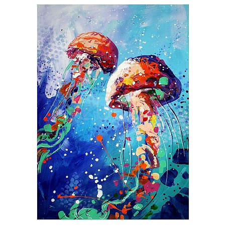 Jellyfish DIY Diamond Painting Kits PW-WG28486-01-1