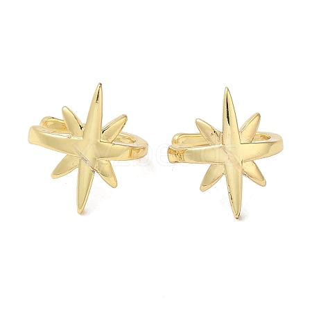 Real 18K Gold Plated Brass Cuff Earrings for Women EJEW-C097-07G-03-1