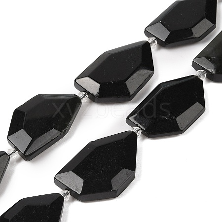 Natural Obsidian Beads Strands G-P548-A01-01-1