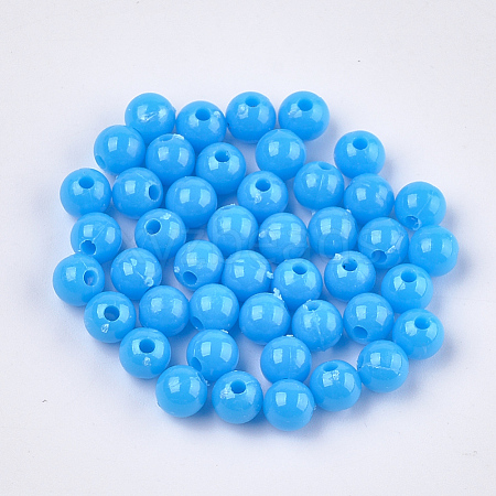 Opaque Plastic Beads KY-T005-6mm-614-1