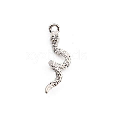 Brass Micro Pave Cubic Zirconia Pendants KK-M321-01D-P-1