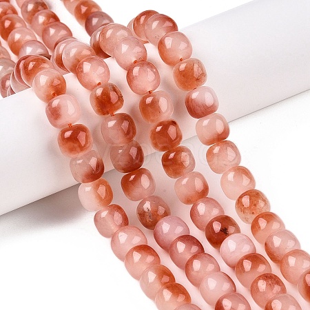 Dyed Natural White Jade Beads Strands G-T138-D11-1