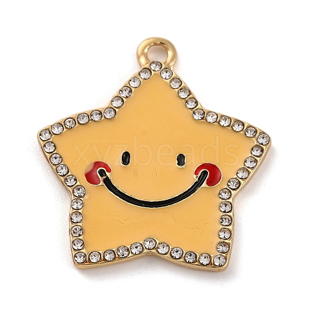 Alloy Enamel Pendants ENAM-M009-01B-G-1