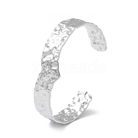 304 Stainless Steel Cuff Bangles for Women BJEW-Z078-27P-1