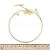 Flower Alloy Arm Cuff Bangles for Girl Women AJEW-A063-01G-G-5