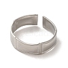 Non-Tarnish 304 Stainless Steel Open Cuff Ring RJEW-C068-02C-P-2