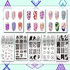 Stainless Steel DIY Nail Art Templates MRMJ-WH0098-001-3