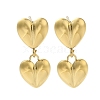 304 Stainless Steel Heart Stud Earrings for Women EJEW-U020-23G-1